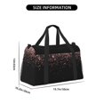 thumbnail image 3 of Fotbe Rose Gold Glitter1 Bolsa de Viaje con Estampado, Bolsa de Fin de Semana para Mujer con Compartimento para Zapatos, Bolsa de Gimnasio con Bolsillo Húmedo, 3 of 7
