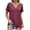 #Wine, variant on Otvok Womens Solid Color Tops V-Neck Short Sleeved T-Shirt for Summer