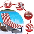 thumbnail image 6 of Outdoor Lounge Chair Cushion, 72×21 in Waterproof Patio Replacement Cushions with Headres, 3 in High-Density Sponge for Lawn Pool （4pc, Red white stripes）, 6 of 6