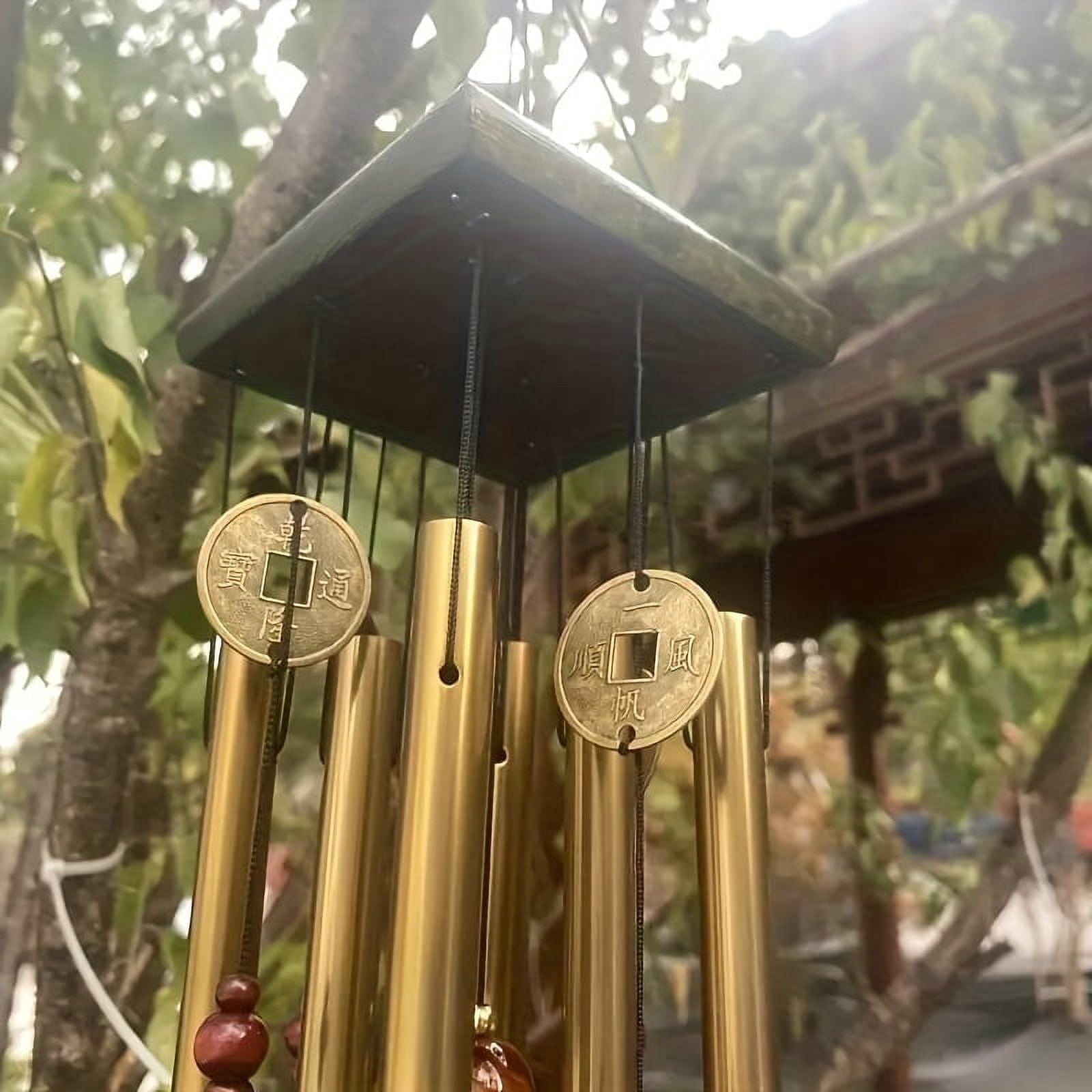 8 Pipe 4 Pencil Bell Wind Chimes for Positive Energy for Balcony Bedroom with Sweet Sound | 24 Inch Long
