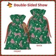 thumbnail image 2 of Rocae Tropical Leopard for Christmas Drawstring Linen Gift Bag with Drawstrings Treat Bag Goody Present Bags for Christmas Party Favor-Small, 2 of 9