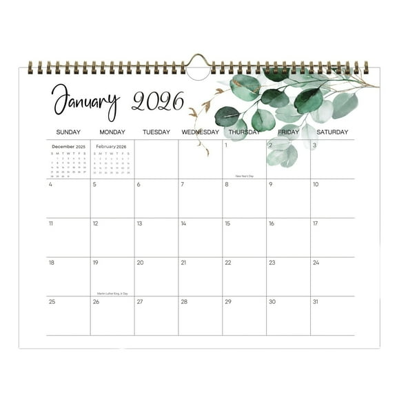 Hoowood 2026-2027 Wall Calendar 24 Month Monthly Planner Jan 2026 to Dec 2027 with Thick Paper and Large Daily Blocks