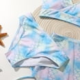 thumbnail image 6 of Girl's 3 Piece Kid Swimsuits Printed Bikini Bathing Suit Swimwear with Cover Up Beach Skirt, Padded, 6 of 8