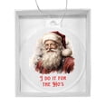 thumbnail image 3 of I Do it for the Ho's Sarcastic Dirty Santa Funny Christmas Acrylic Round Ornament, 3 of 8