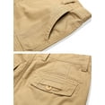 thumbnail image 2 of TRGPSG Men's Cargo Shorts,11" Inseam,Comfort Cargo Style with 6 Pockets,Casual Cotton Durability Work Shorts(No Belts)Khaki,Size 38, 2 of 7