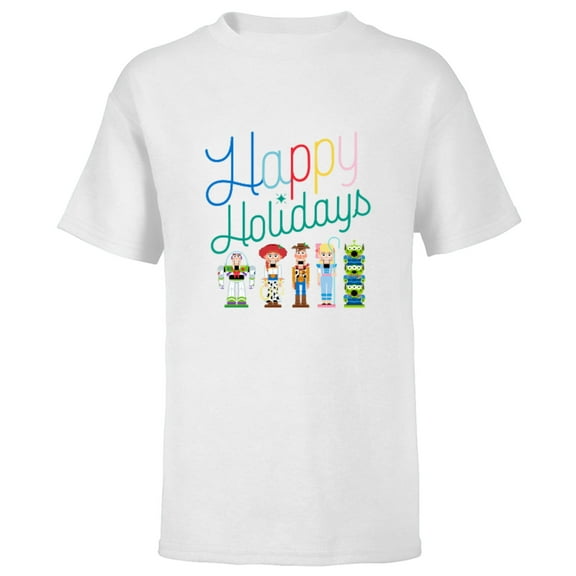 Disney and Pixar’s Toy Story Nutcracker Happy Holidays - Short Sleeve T-Shirt for Kids – Customized-White