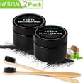 thumbnail image 1 of Natural Charcoal Teeth Whitening Powder with Free Bamboo Toothbrush, 1 of 10