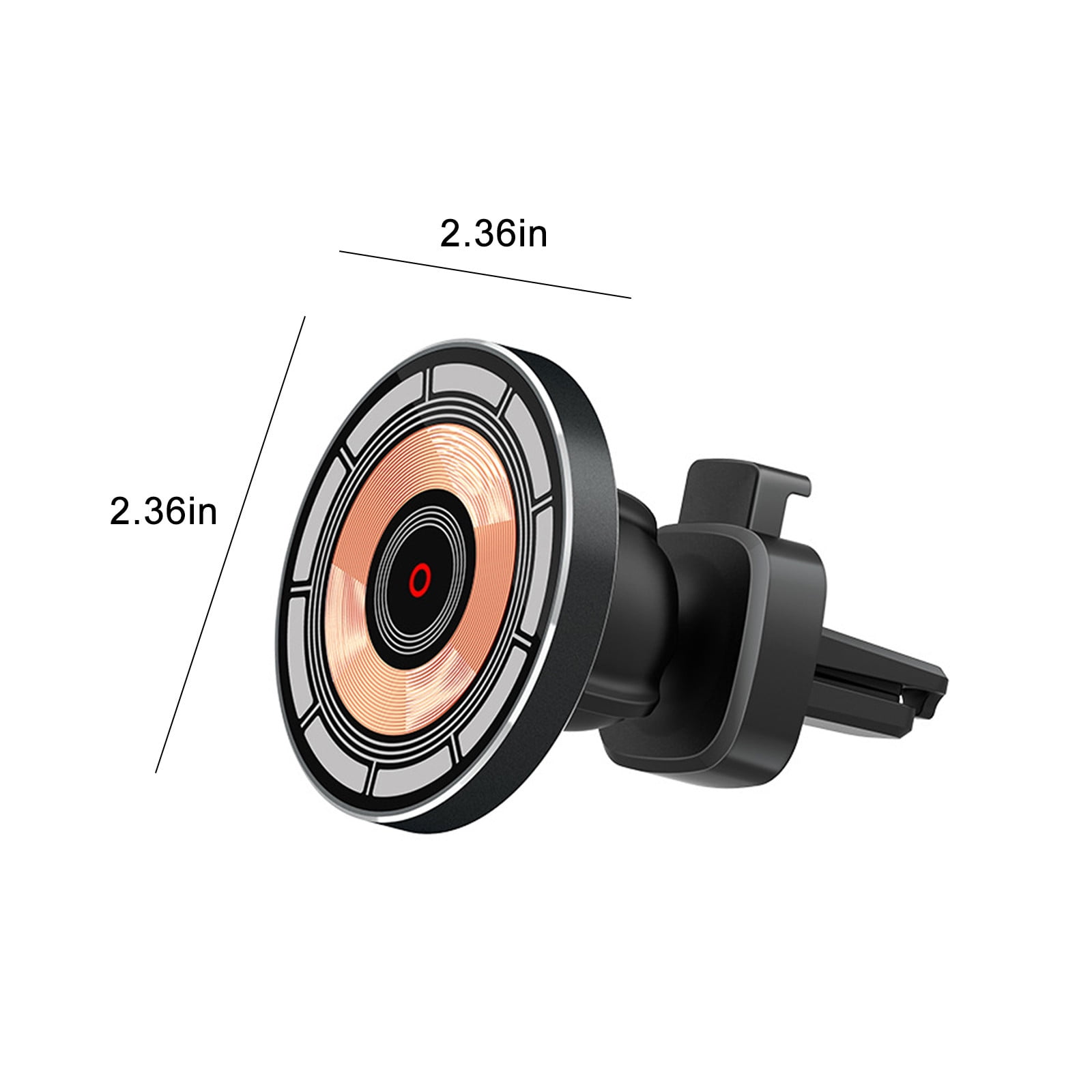 sruoe Magsafe Car Mount Charger 15W Fast Charging Auto Clamping Air Vent Phone Holder Mount Bracket Compatible for iPhone, Samsung, Google, LG