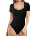 thumbnail image 1 of Xishao Women's Round Neck Short Sleeve T Shirts Basic Bodysuits Xishao ropa, 1 of 2