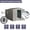 Gray, variant on IMagacFun 8x10 Metal Outdoor Storage Shed with Floor Base and Lockable Sliding Doors & Vents for Garden Backyard Patio Lawn Gray