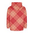 thumbnail image 6 of Uaswgudfs Women's Red Brown Plaid Printed Hooded Zip-Up Jacket, Long Sleeve Casual Coat with Pockets Drawstring - Trendy Daily & Winter Outerwear Pink XL, 6 of 7
