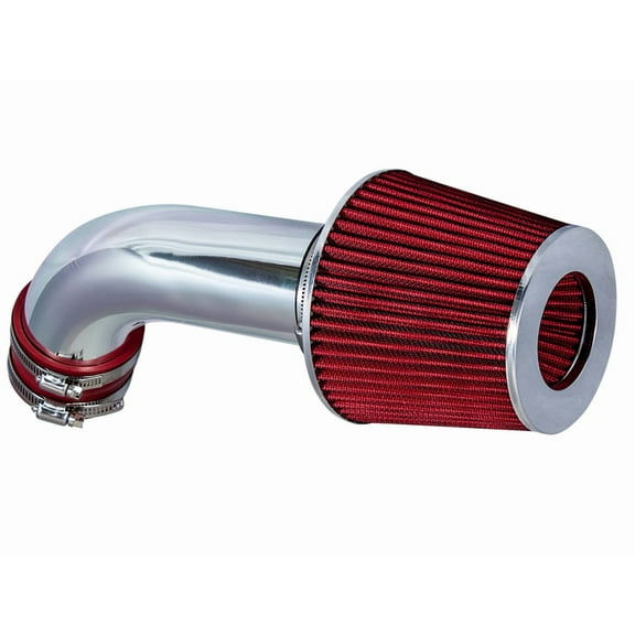Rtunes Racing Short Ram Air Intake Kit Filter Combo Compatible For 06-08 A3 2.0L / 05-07 Golf / 06-08 Jetta/Passat 2.0L Turbo (Red)