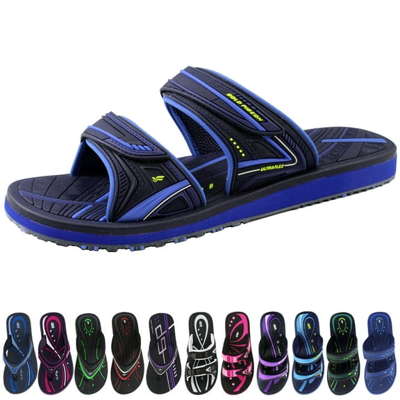 Classic Heavy Duty Slide Sandals for Men & Women: Adjustable Straps