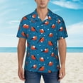 thumbnail image 2 of Yiaed Bullfinches Print Hawaiian Shirt for Men Short Sleeve Button Down Shirts Beach Shirts for Men,Large, 2 of 7