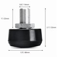 thumbnail image 4 of 1 Par de Topes para Patines de Ruedas 85A con Perno de 9/16 Pulgadas (14 Mm), Topes de Bloque de Freno de Goma Ajustables para Patines CuáDruples, 4 of 5