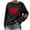 A-Black, variant on LEBONYARD Women's Trendy Round Neck Multiple Valentine's Day Printed Long Sleeve Loose Warm Fitting Casual Fashion Regular Pullover Sweatshirts
