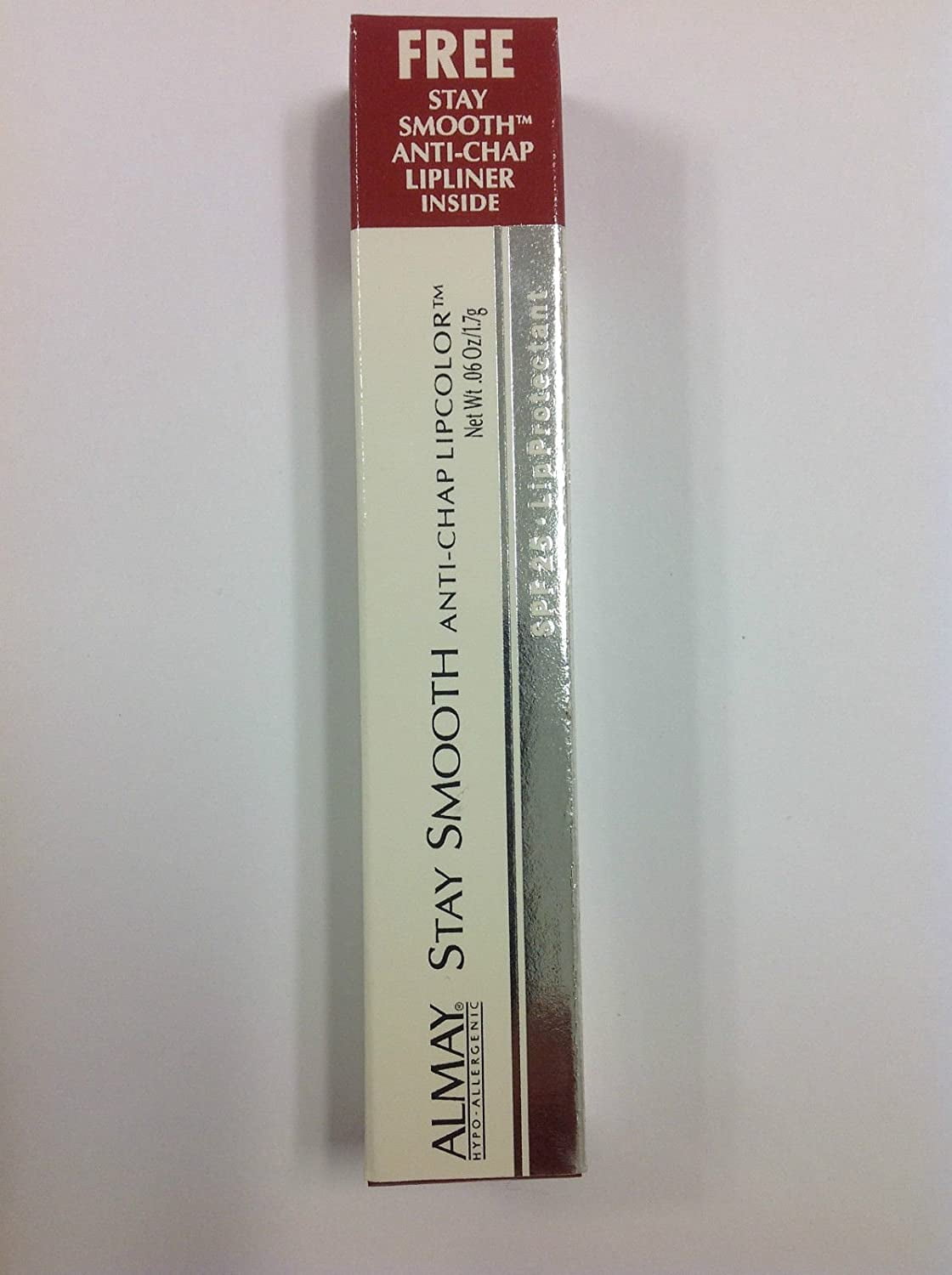 Almay Stay Smooth Anti-chap Lipcolor Lipstick SPF 25 Raisin #42 + Free Lipliner.