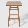 thumbnail image 2 of WestinTrends Malibu 5-Piece HDPE Outdoor Patio Dining Bar Bistro Table Set with Bar Stools, Teak, 2 of 11