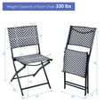 thumbnail image 4 of Patiojoy Set of 4 Patio PE Rattan Folding Chairs Dining Chairs with Anti-rust Frame for Garden Backyard, 4 of 8