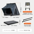 thumbnail image 2 of KFFKFF Hard Shell Rooftop Tent, Sturdy Roof Tent with Extendable Ladder and Thick Mattress, Resistant to Water and Wind for Jeep, SUV, Van, and Pickup Truck, Shelter for 2-3 Individuals, 2 of 9