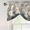 thumbnail image 4 of White Spring Floral Tie Up Valance Curtains for Windows, Kitchen Curtains Window Treatments, Modern Oil Painting Farmhouse Flower Short Window Shades Valances for Bedroom Bathroom Cafe 42"x12", 4 of 8