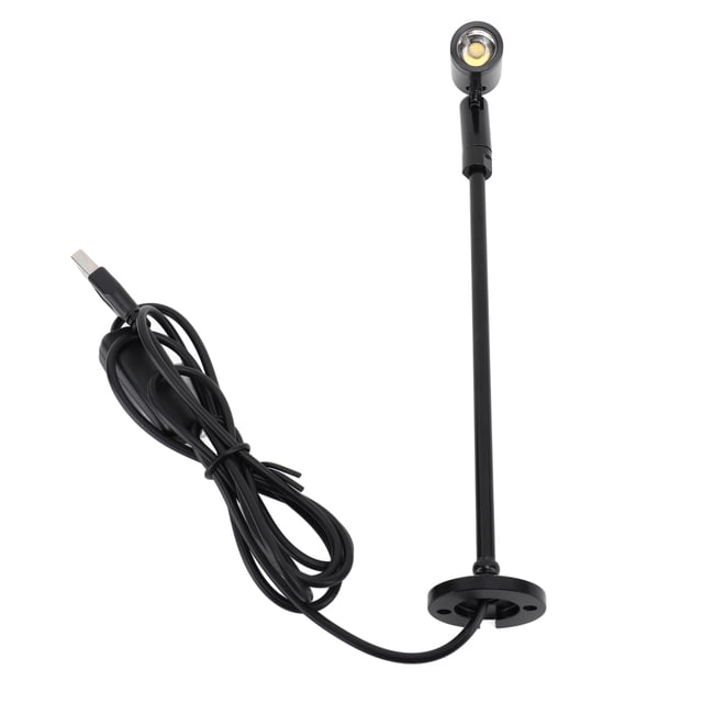 Adjustable LED Standing Spotlight, Modern Minimalist Design, USB Powered With Button Switch Control, 21cm Tall, For Dressing Tables, Cabinets, Showrooms, Galleries, Restaurants