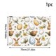 thumbnail image 3 of Decoraciones de Pascua, papel para envolver regalos de Pascua. Magnífico papel decorativo para regalos festivos con estampados de huevos de conejito de Pascua y flores. Adecuado para decoraciones de P, 3 of 6