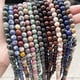 thumbnail image 3 of Xiao Hua Accesorios de joyería semiacabados de piedra natural de color rosa mixto de 6 mm, cuentas de piedra natural para pulseras y collares., 3 of 5