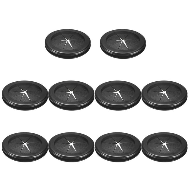 Uxcell Paquete de 10 Grommets de Goma para Cableado Grommet de Agujero de Escritorio en Forma de Pétalo de 60 mm