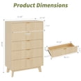 thumbnail image 5 of M optimized Fluted 5 Drawer Dressers, Modern Closet Dressers Chest of Drawers, Wood Storage Dresser Chest of Drawers Organizer for Bedroom Living Room Hallway Closet, 5 of 7
