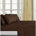 thumbnail image 2 of Deluxe Hotel 400 TC 100% Cotton, Luxury Dobby Stripe Bed Sheets Set, Twin, Coffee, 4 Piece, 2 of 2