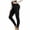 Black, variant on Womens Yoga Pants Quick Dry Tight Fitting Soild Color Athletic Wear Full Length Sport Clothes for Women Black Size 2XL