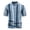 Light Blue, variant on GERsome Men's Short Sleeve T-Shirts Summer Collared V-Neck Vintage Striped Knitted Pullover Golf Shirts, Size 2XL