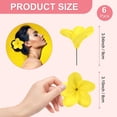 thumbnail image 2 of Uxcell 6-Pack Artificial Plumeria Flowers, Fake Silk Heads Flower Plumeria Bulk Petal for DIY Crafts/Dress/Wedding/Party Decoration [Yellow, 3.54"/ 9cm], 2 of 6