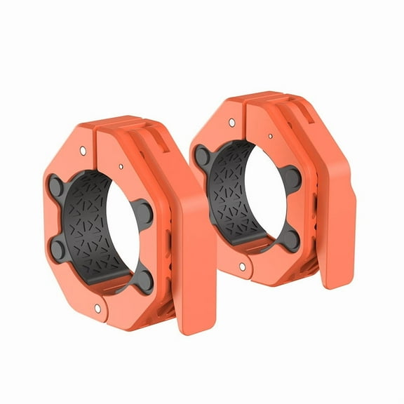 Barbell - Magnetic – Locking 2" Weight Release Collar Clips – Bar Clamps Great for Lifts and Strength Training(orange)