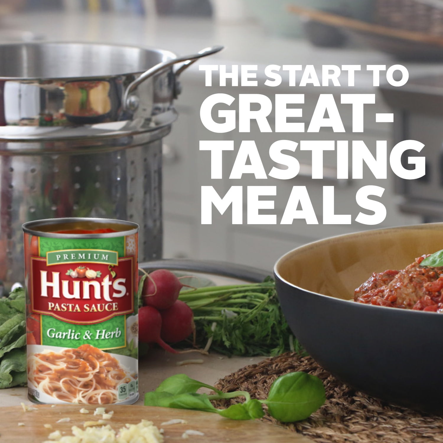 Hunt’s Garlic & Herb Pasta Sauce, 24 oz. Can