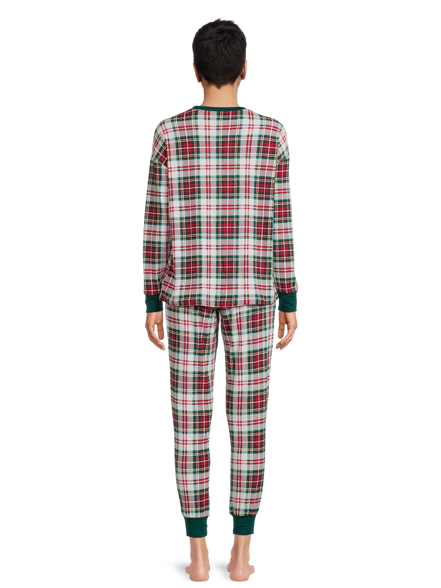 Jolly Jammies Women's Holiday Plaid Matching Family Pajama Set, 2-Piece, Sizes S-3X