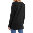 thumbnail image 3 of Fancyglim Women Plus Size Shirt Long Sleeve Sweatshirt Casual Tunic Tops Loose Pullover with Pockets Black 4XL, 3 of 7