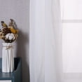 thumbnail image 4 of DriftAway Solid White Sheer Window Scarf Valance Long Luxury Sheer Fabric Topper Knife Edge Window Treatment Scarves Single for Wedding Party Girls Room Bed Canopy 52"x256" White, 4 of 6