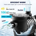 thumbnail image 5 of 1.5HP 230V Dual Speed Pool Pump for Above Ground Pools, Energy-Saving Self-Priming Pump with Strainer Filter Basket, 5400 GPH Max Flow, ETL Certified, 5 of 6