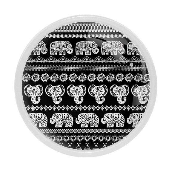 4 Pcs Elephant Knobs for Kitchen Cabinet Cupboard Dresser Bookcase Drawer Pulls Handles Round Home Decor