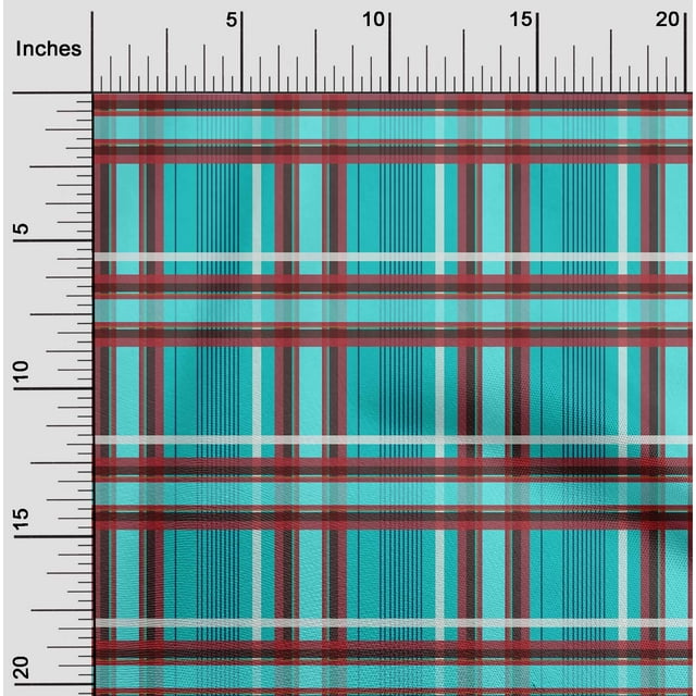 oneOone Cotton Poplin Fabric Madras Check Fabric Prints By Yard 56 Inch Wide