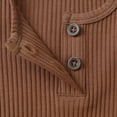 thumbnail image 5 of Baby Boy Girl 2 Pack Solid Romper Short Sleeve One Piece Jumpsuits Clothes Sets Brown & Khaki 3-6 Months, 5 of 7