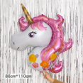 thumbnail image 1 of Globo de aluminio con forma de cabeza de caballo y unicornio de arcoíris de 108 cm con diseño de película de aluminio y diseño para fiestas de cumpleaños y bodas, 1 of 5