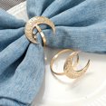 thumbnail image 2 of Metal Napkin Rings Eid Ramadan Hollow Moon Pattern Napkin Holder Wedding Dinner Napkin Buckles for Table Decoration, 2 of 4
