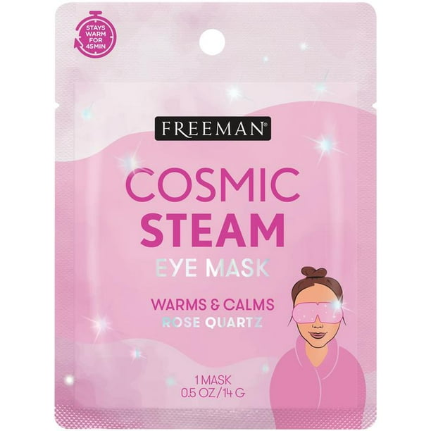 Freeman Rose Quartz Warm & Calm Cosmic Steam Eye Mask, Single Use Mask
