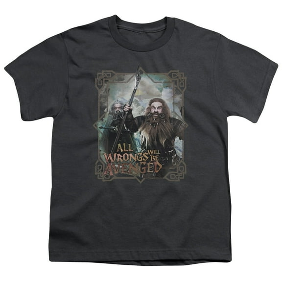 The Hobbit Wrongs Avenged Big Boys Youth Shirt