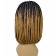 thumbnail image 4 of LUXLUXE Tiara Straight Braided Wig, 12-Inch, 4x4 Hand-Tied Lace Braid, 20+ Natural, Dip-Dyed & Blended Colors, 4 of 7