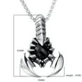 thumbnail image 2 of VIVIDELLE Mens Stainless Steel Scorpion Scorpio Zodiac Pendant Necklace Jewelry Men-Black, 2 of 3