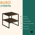 thumbnail image 2 of Mesa Lateral de Noche Mubson Vesta Color negro 50x50 cm, 2 of 5
